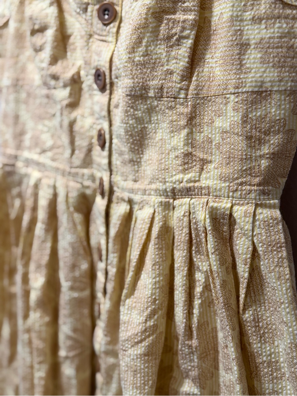 Maeve Yellow Button-Front Mini Sundress - Picture 2 of 5